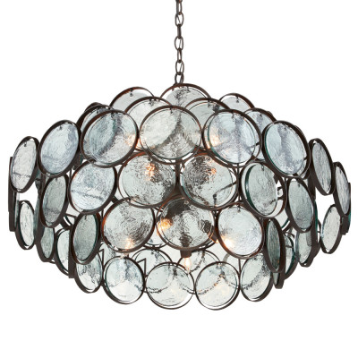 Люстра с каскадом из круглых стеклянных дисков Small Round Sequins