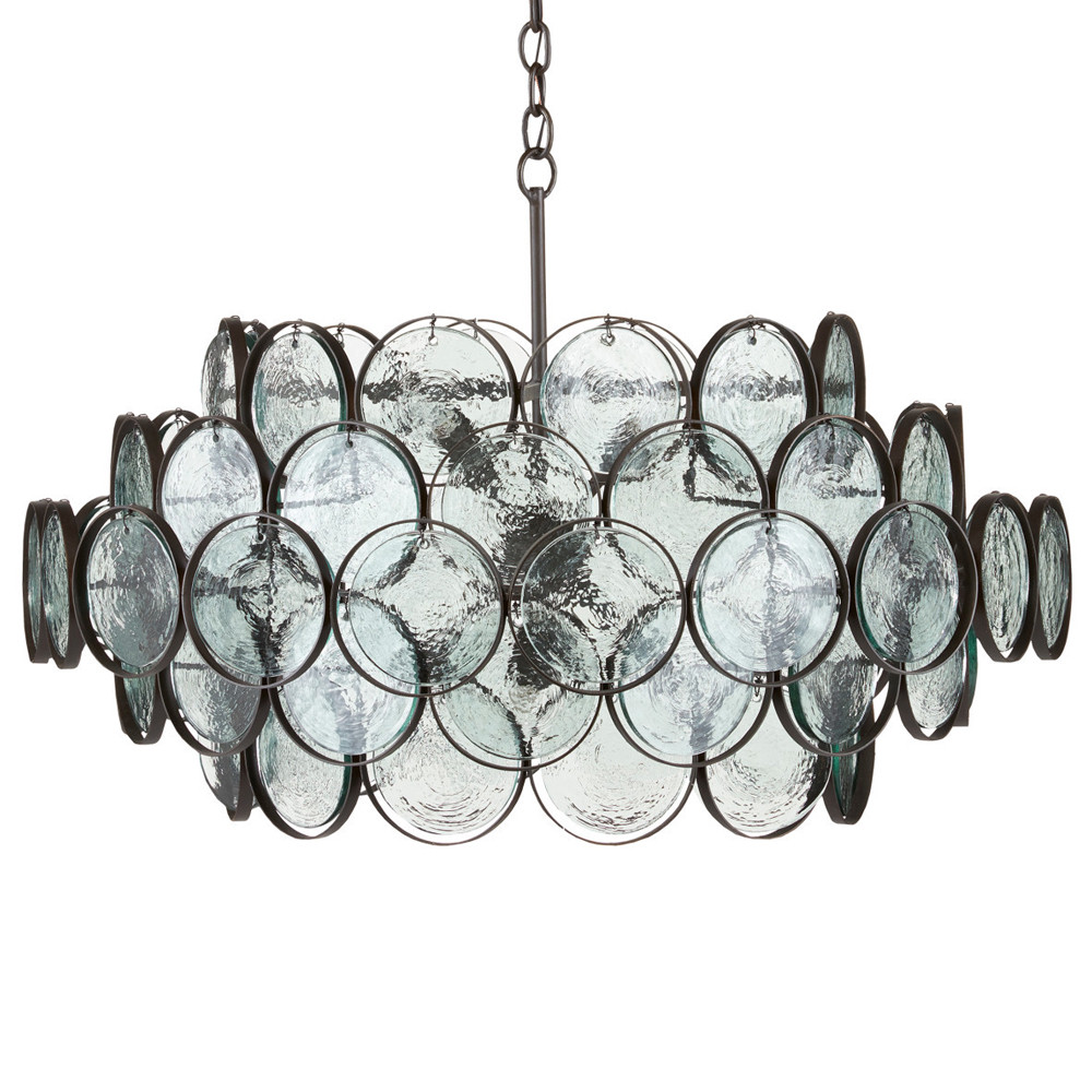 Люстра с каскадом из круглых стеклянных дисков Small Round Sequins