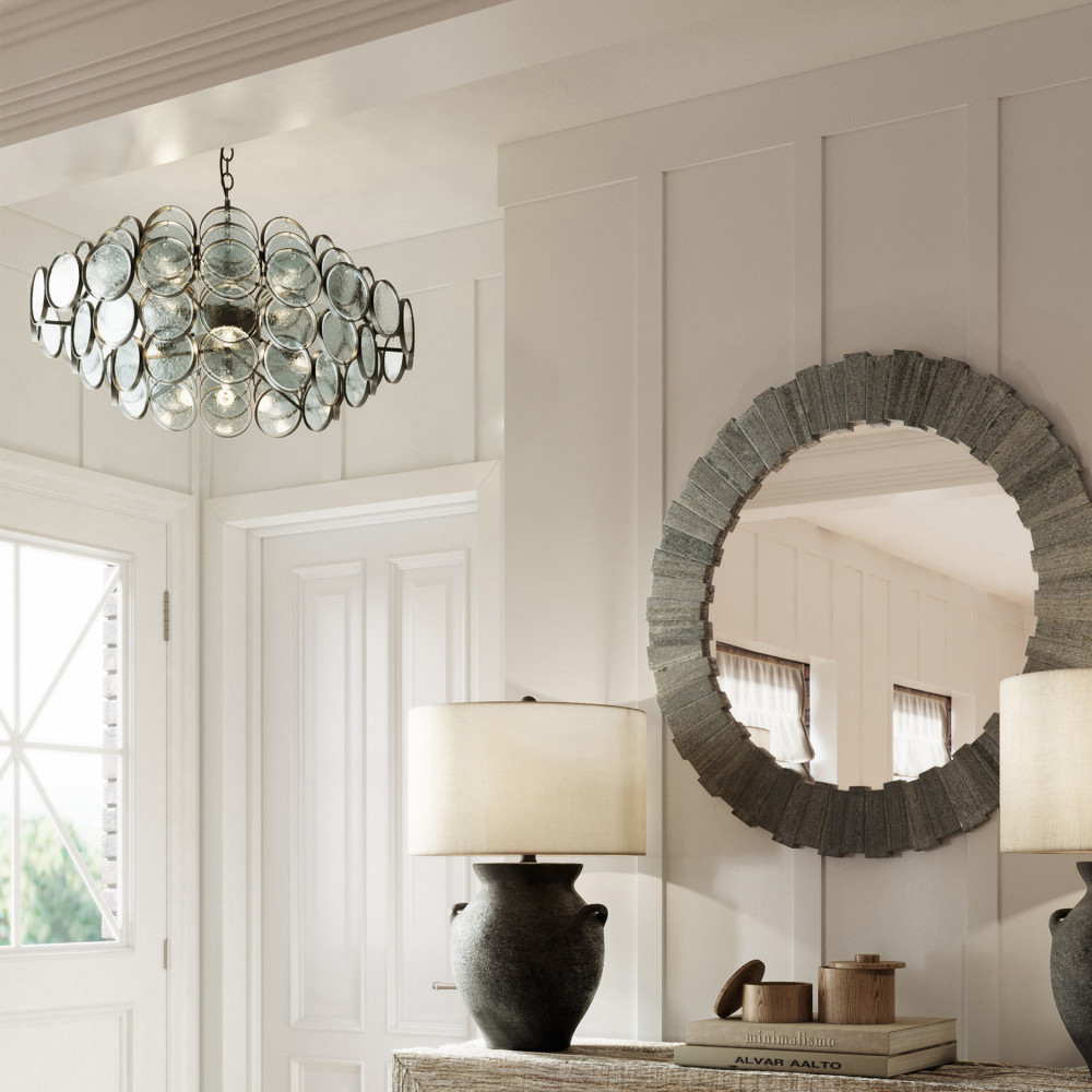 Люстра с каскадом из круглых стеклянных дисков Small Round Sequins