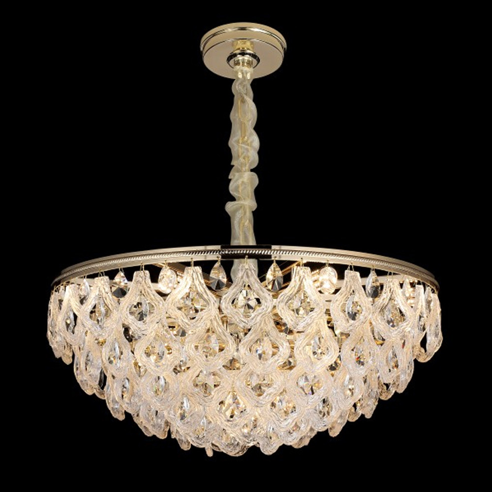 Люстра с каскадом из подвесных прозрачных элементов Attractiveness