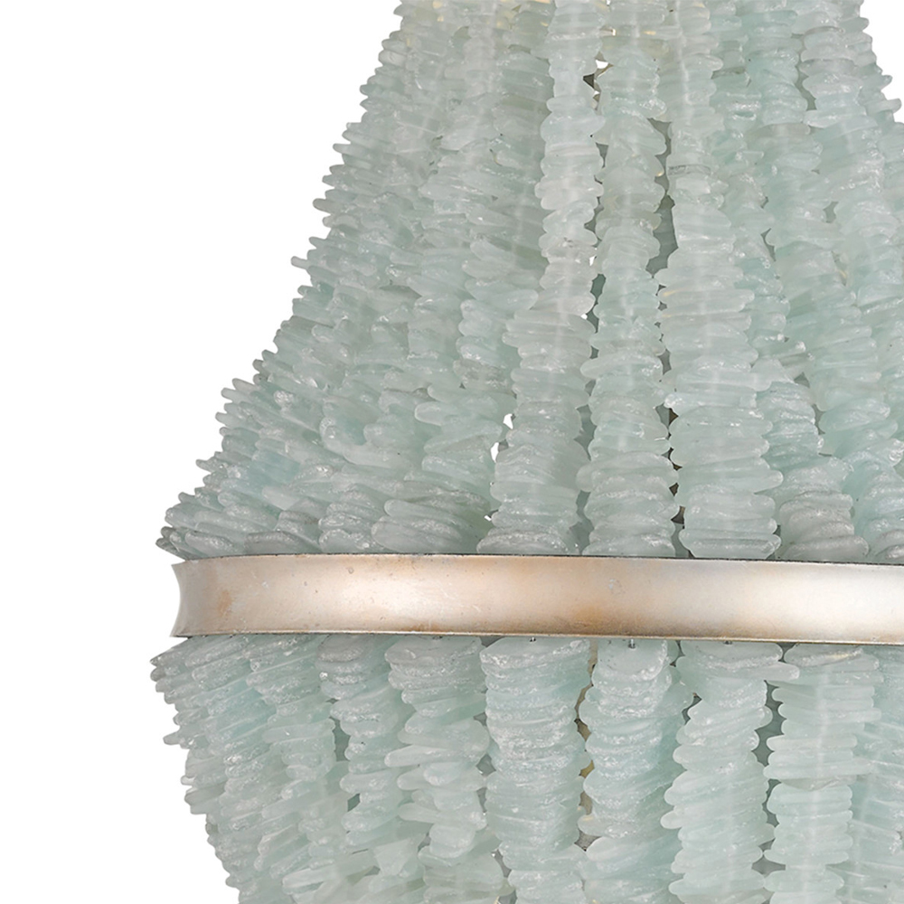 Люстра с каскадом из стеклянных декоративных элементов Shining Sea Glass