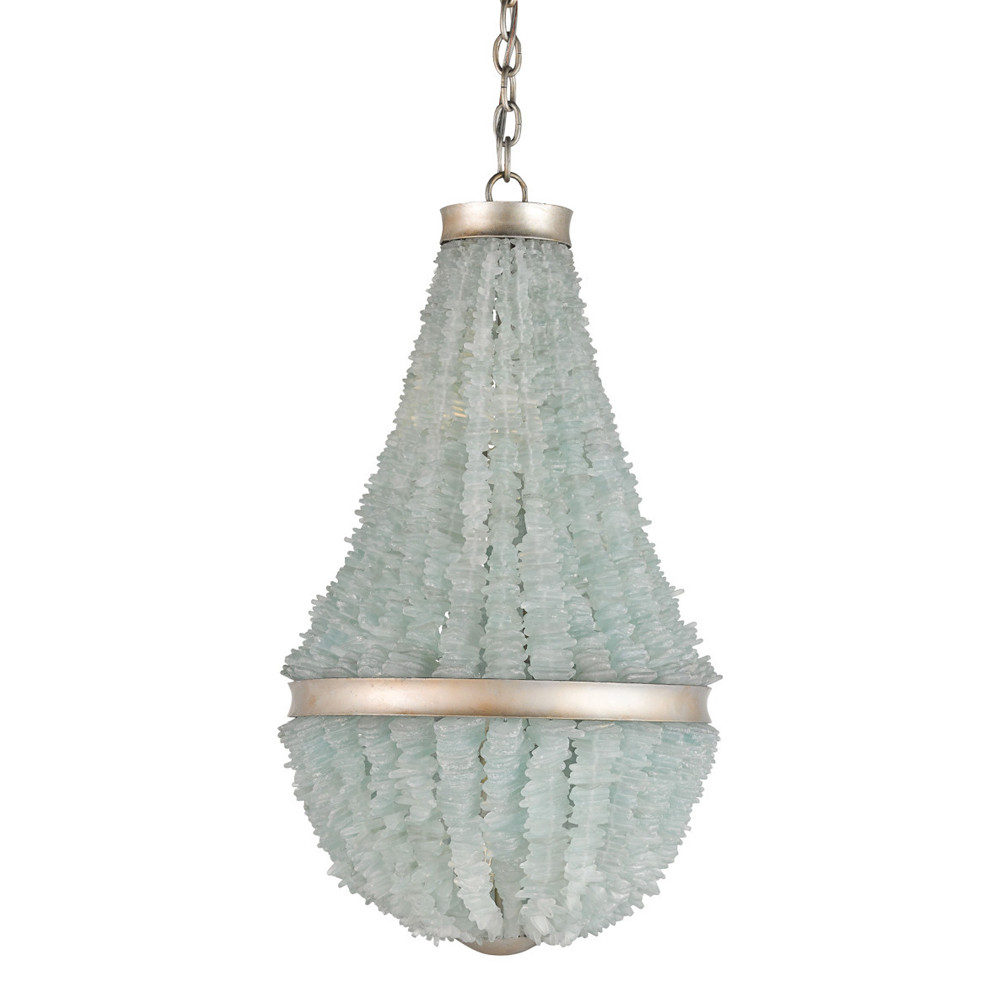 Люстра с каскадом из стеклянных декоративных элементов Shining Sea Glass