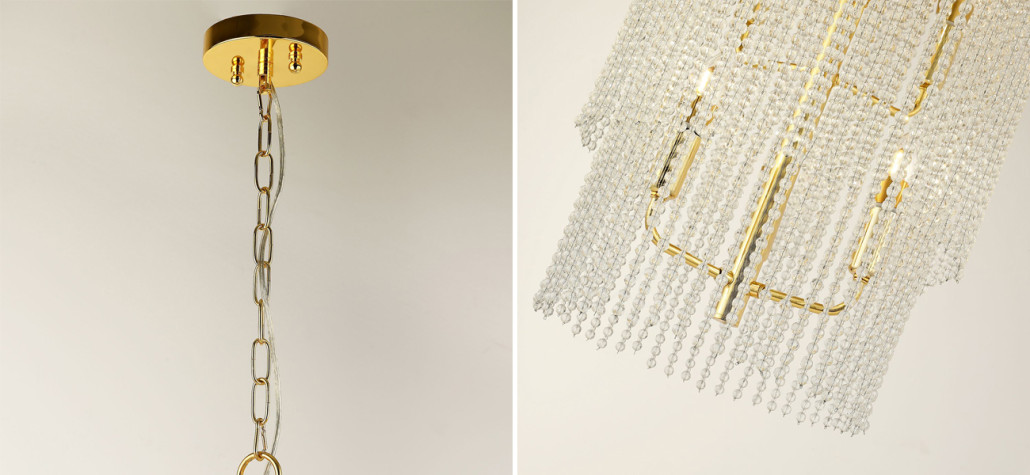 Люстра с каскадом из хрустальных бусин Crystal Beads