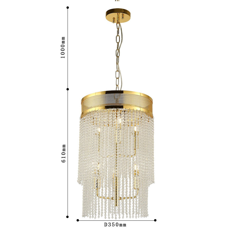 Люстра с каскадом из хрустальных бусин Crystal Beads