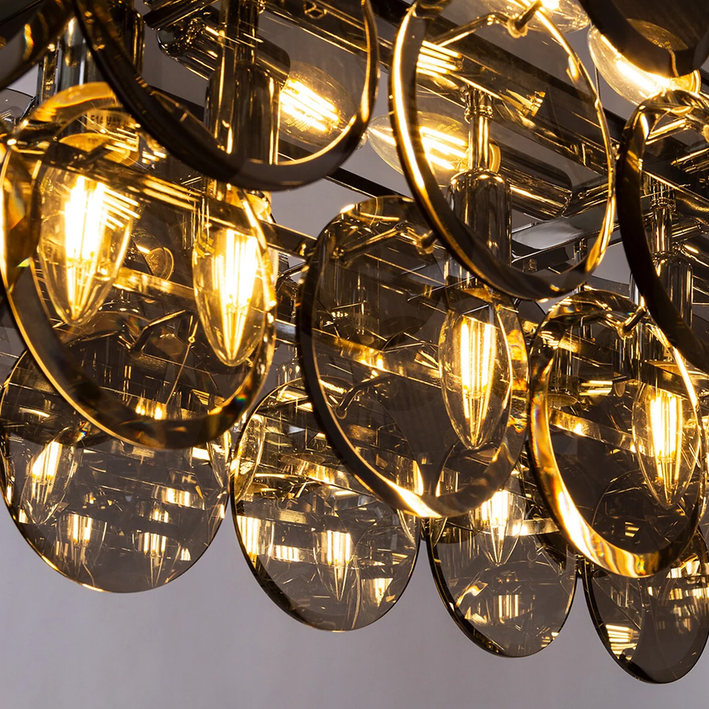 Люстра с круглыми стеклянными подвесками Cardiel Smok Glass Chandelier