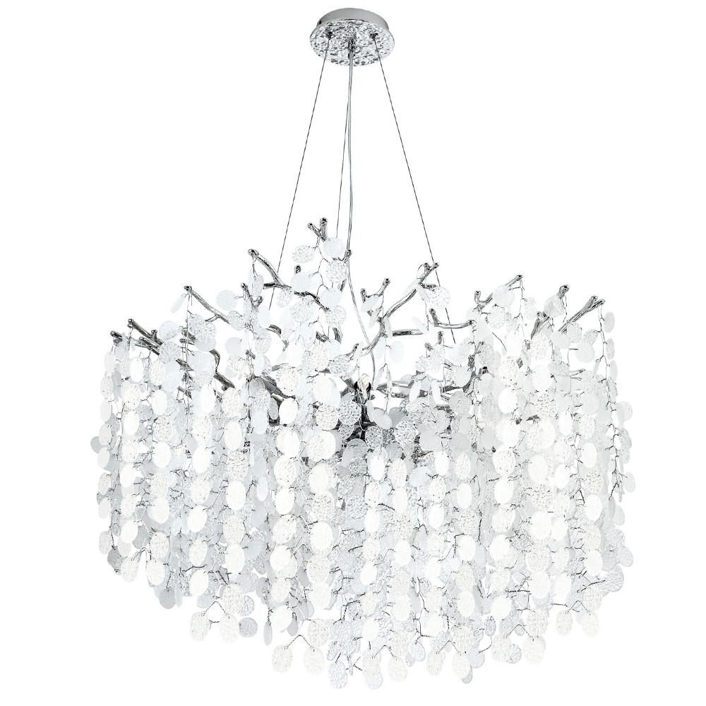 Люстра с круглыми хрустальными подвесками Fairytree Chrome Crystal Branches Chandelier 10