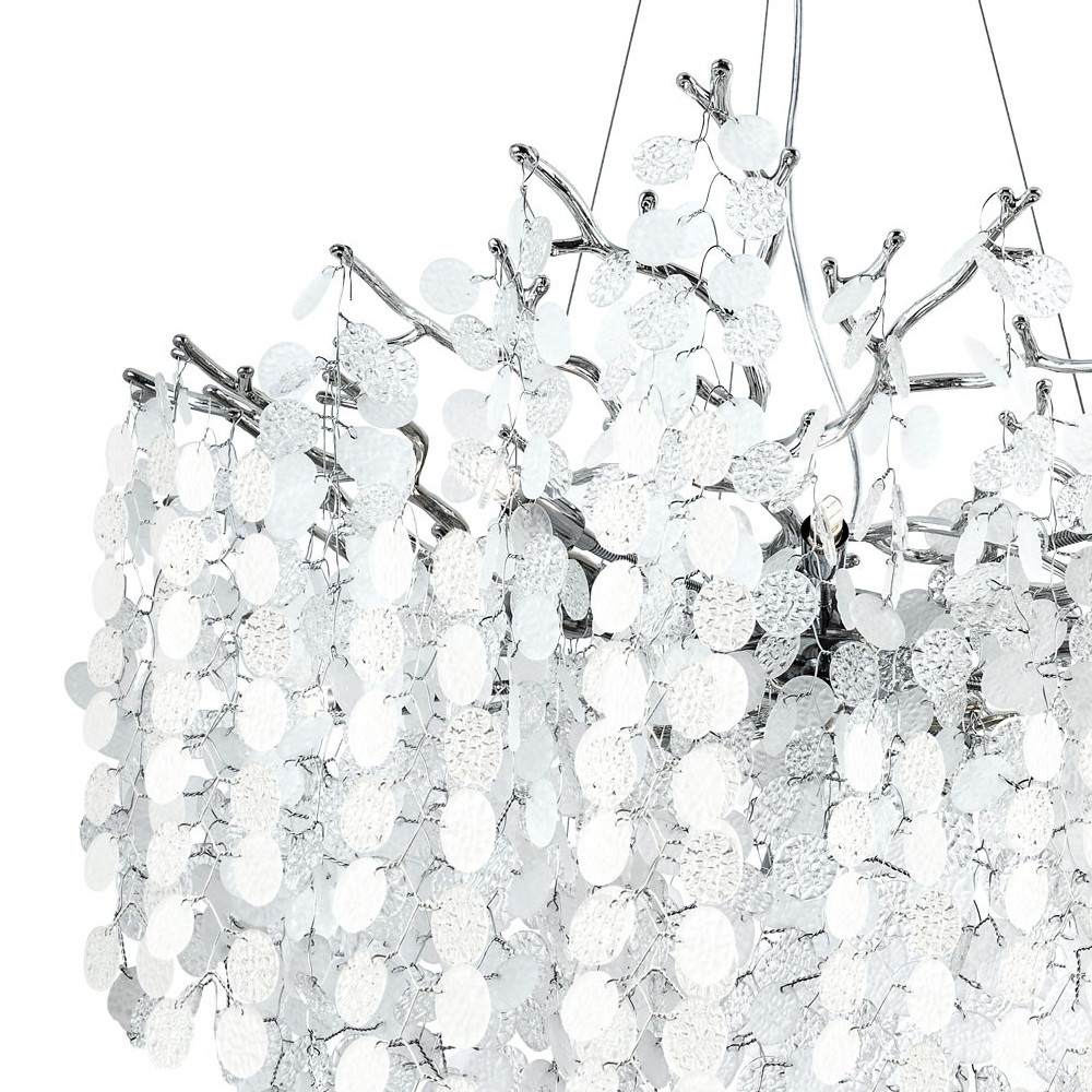 Люстра с круглыми хрустальными подвесками Fairytree Chrome Crystal Branches Chandelier 10
