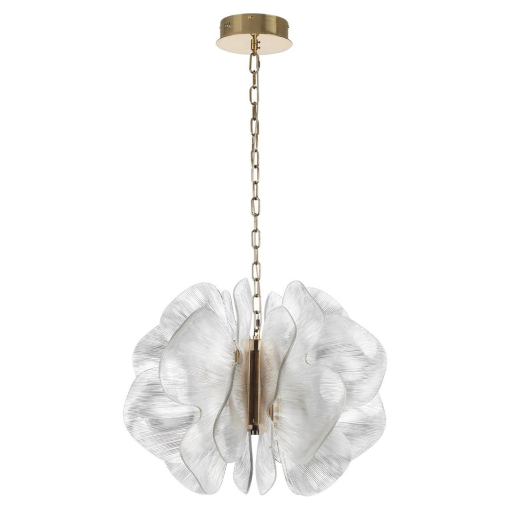Люстра с крупными рельефным декором в виде лепестков 60 см Ethereal Bloom