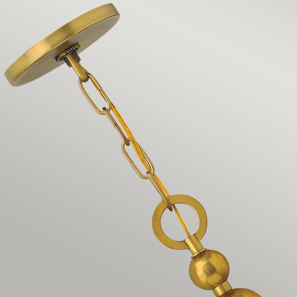 Люстра с матовыми конусными плафонами и декоративными элементами в форме шаров Hinkley