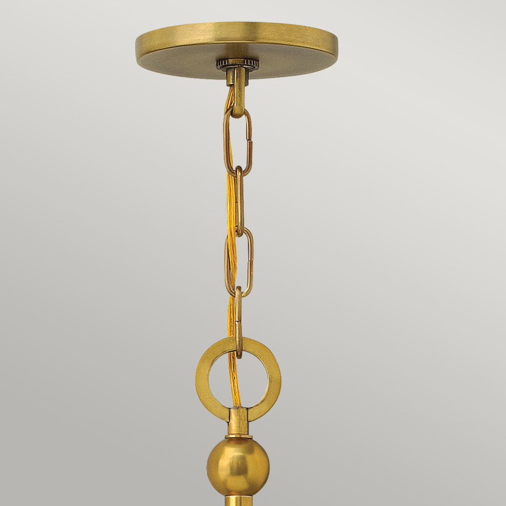 Люстра с матовыми конусными плафонами и декоративными элементами в форме шаров Hinkley