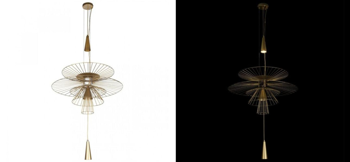 Люстра с металлическим плафоном Shade Metal Chandelier 100 см