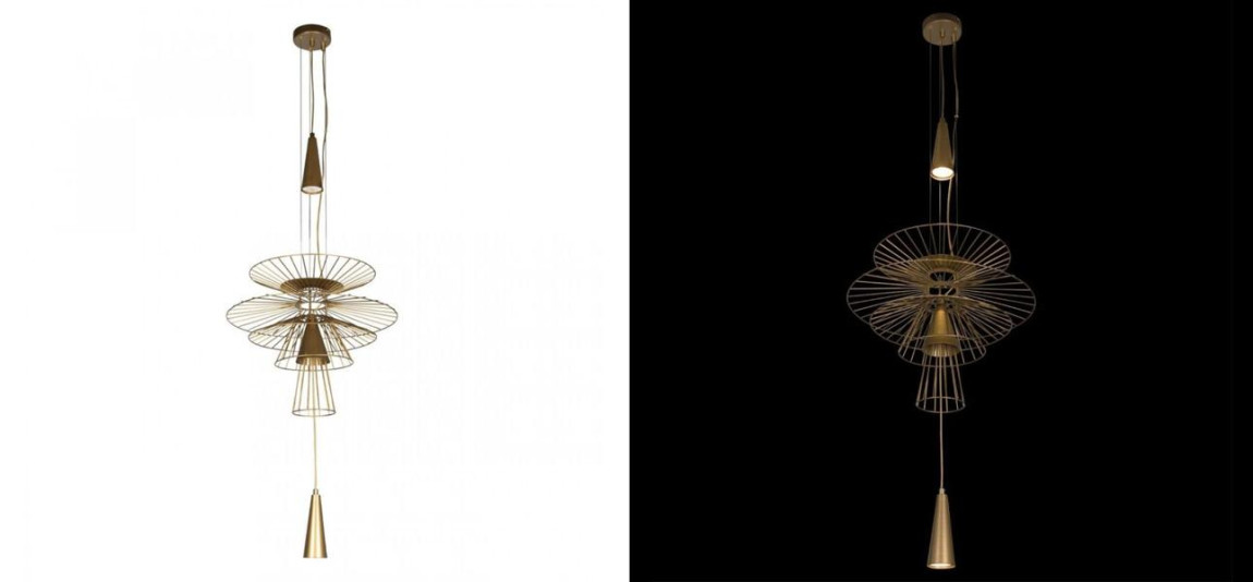 Люстра с металлическим плафоном Shade Metal Chandelier 70 см