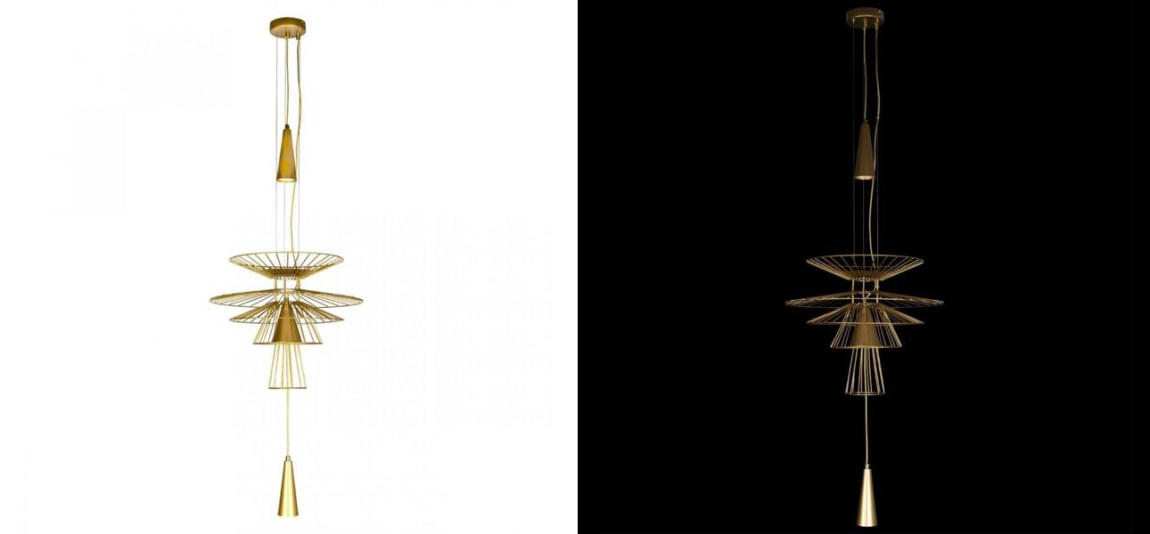 Люстра с металлическим плафоном Shade Metal Chandelier 70 см