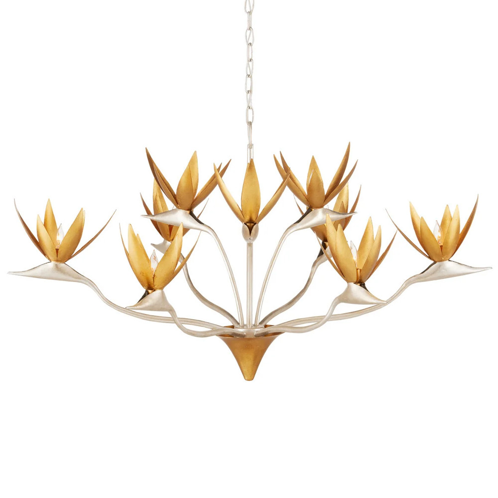 Люстра с плафонами в виде цветов Golden Bird of Paradise
