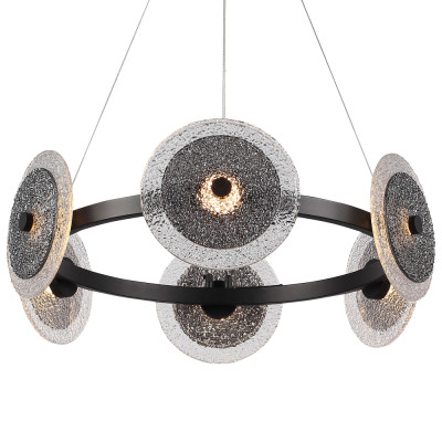 Люстра с плафонами из фактурного двойного стекла Heterochromia