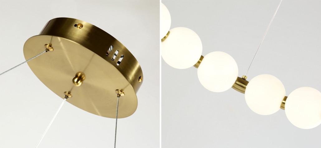 Люстра с плафоном из акриловых шаров PEARLS 62 см