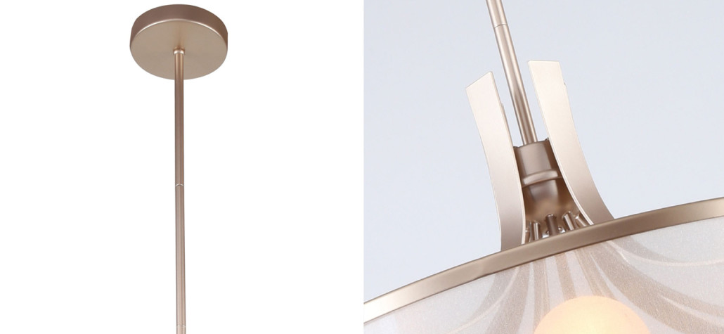 Люстра с плафоном из белой органзы Sieve