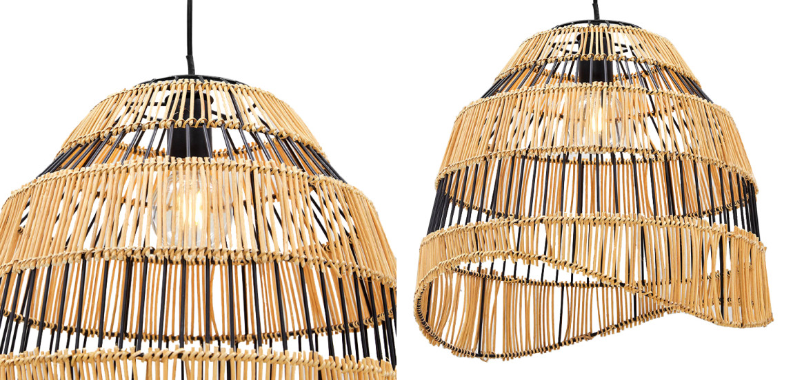 Люстра с плетеным абажуром Narayan Wicker Chandelier