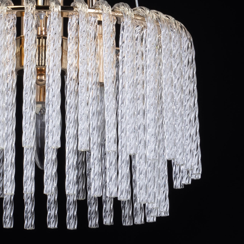 Люстра с подвесными рифлеными стеклянными трубками Nembus
