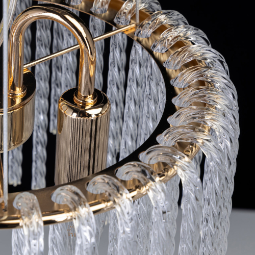 Люстра с подвесными рифлеными стеклянными трубками Nembus