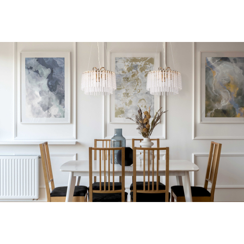 Люстра с подвесными рифлеными стеклянными трубками Nembus