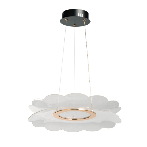 Люстра с прозрачным волнистым плафоном в форме цветка Ethereal Bloom