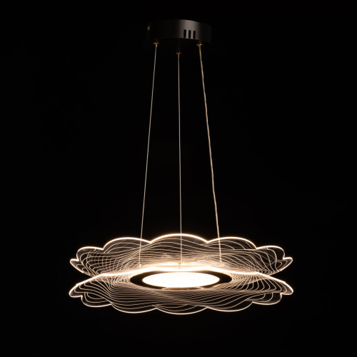 Люстра с прозрачным волнистым плафоном в форме цветка Ethereal Bloom