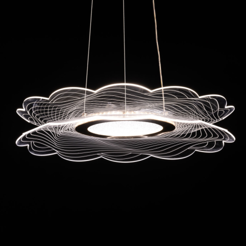 Люстра с прозрачным волнистым плафоном в форме цветка Ethereal Bloom