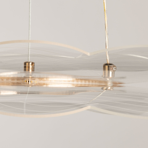 Люстра с прозрачным волнистым плафоном в форме цветка Ethereal Bloom