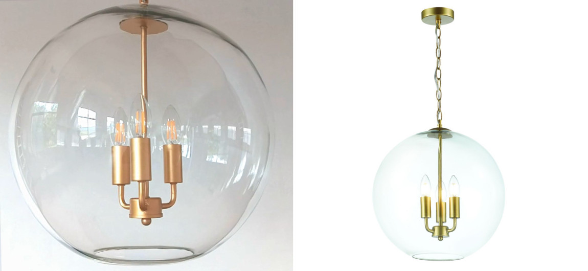 Люстра с прозрачным плафоном CONOR GLOBE