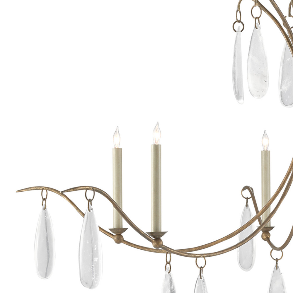 Люстра с прозрачными каплевидными подвесками Elegant Thin Chandelier