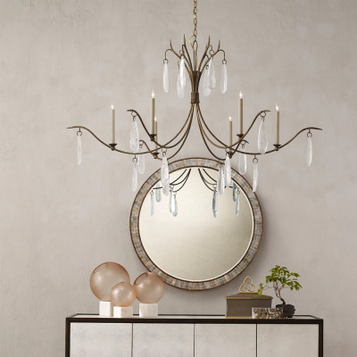 Люстра с прозрачными каплевидными подвесками Elegant Thin Chandelier