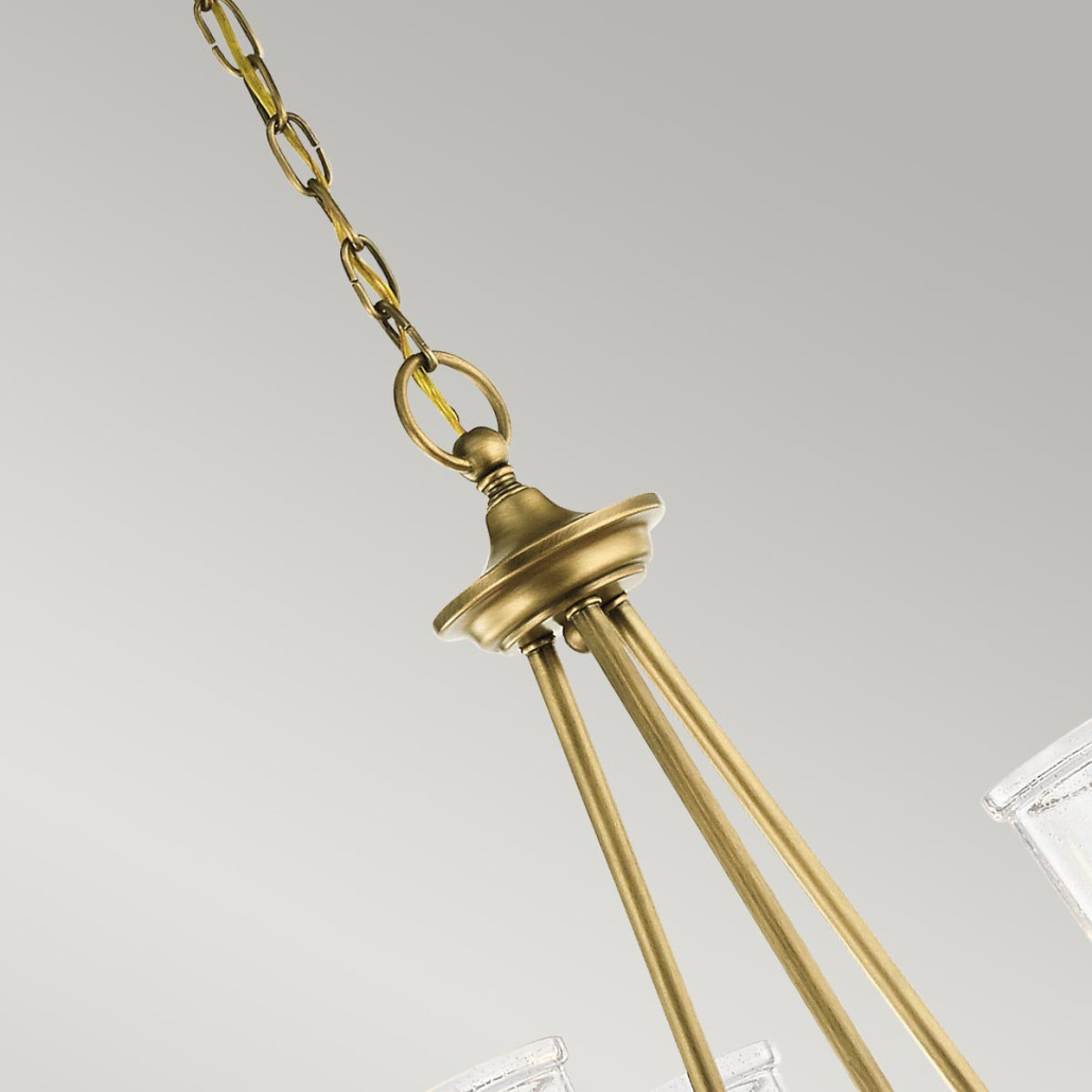 Люстра с прозрачными плафонами из пузырчатого стекла Kichler