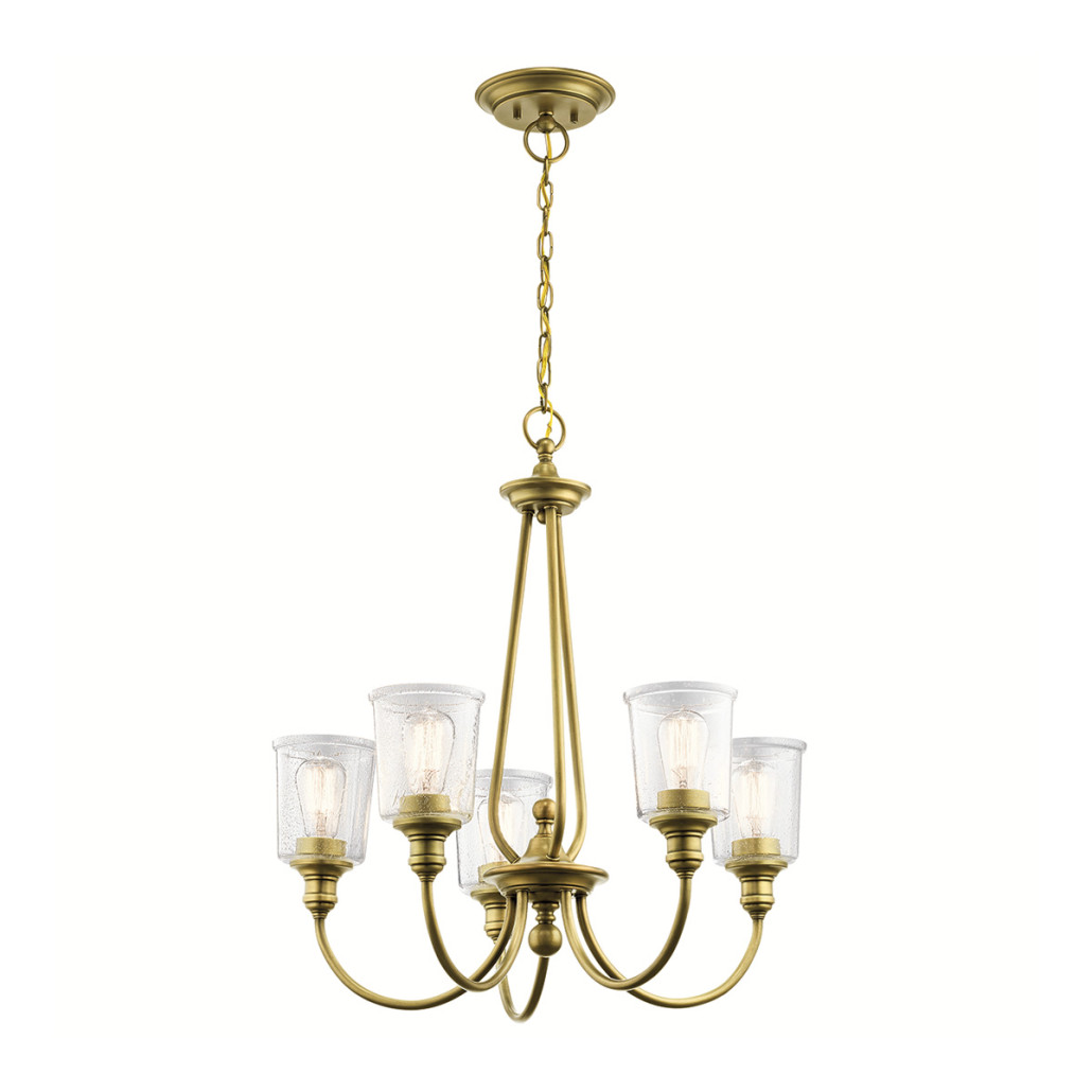 Люстра с прозрачными плафонами из пузырчатого стекла Kichler