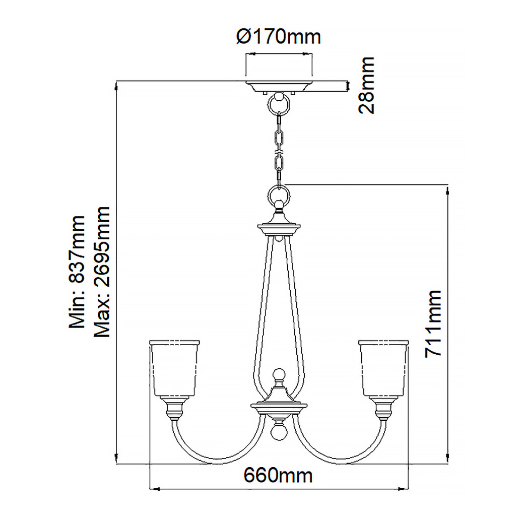 Люстра с прозрачными плафонами из пузырчатого стекла Kichler