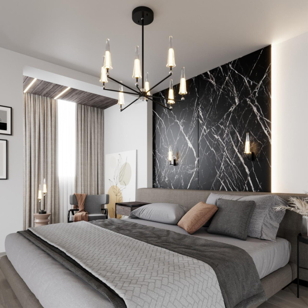 Люстра с прозрачными плафонами из стекла Umbrella