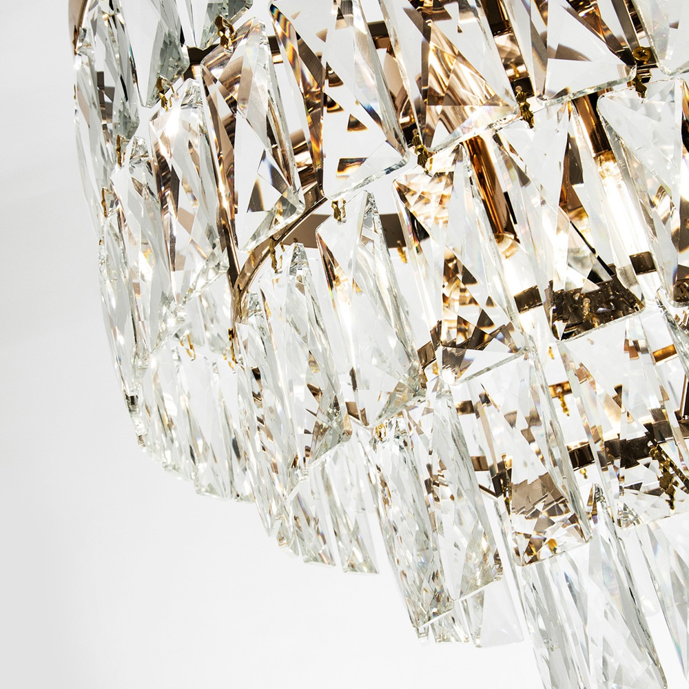 Люстра с прямоугольными хрустальными подвесками Lunet Crystal Rectangulars Chandelier 6