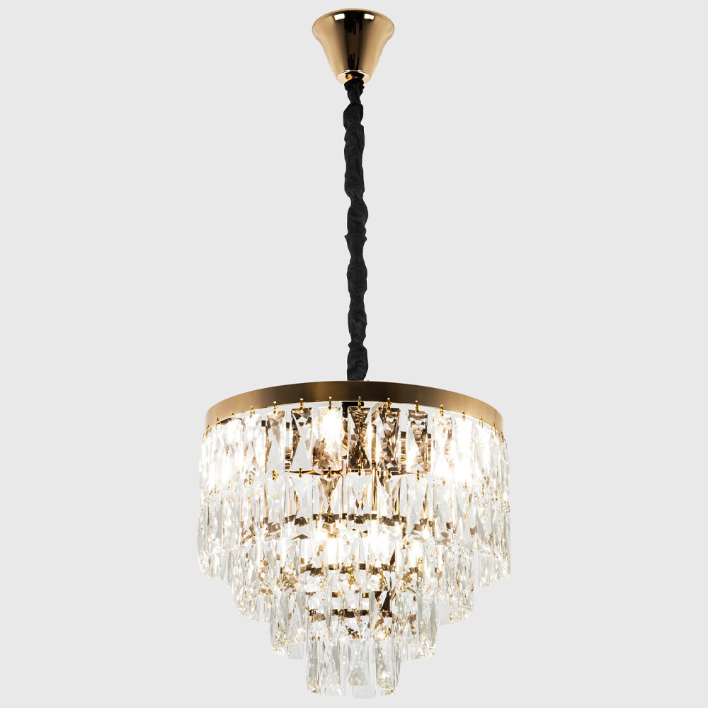 Люстра с прямоугольными хрустальными подвесками Lunet Crystal Rectangulars Chandelier 6