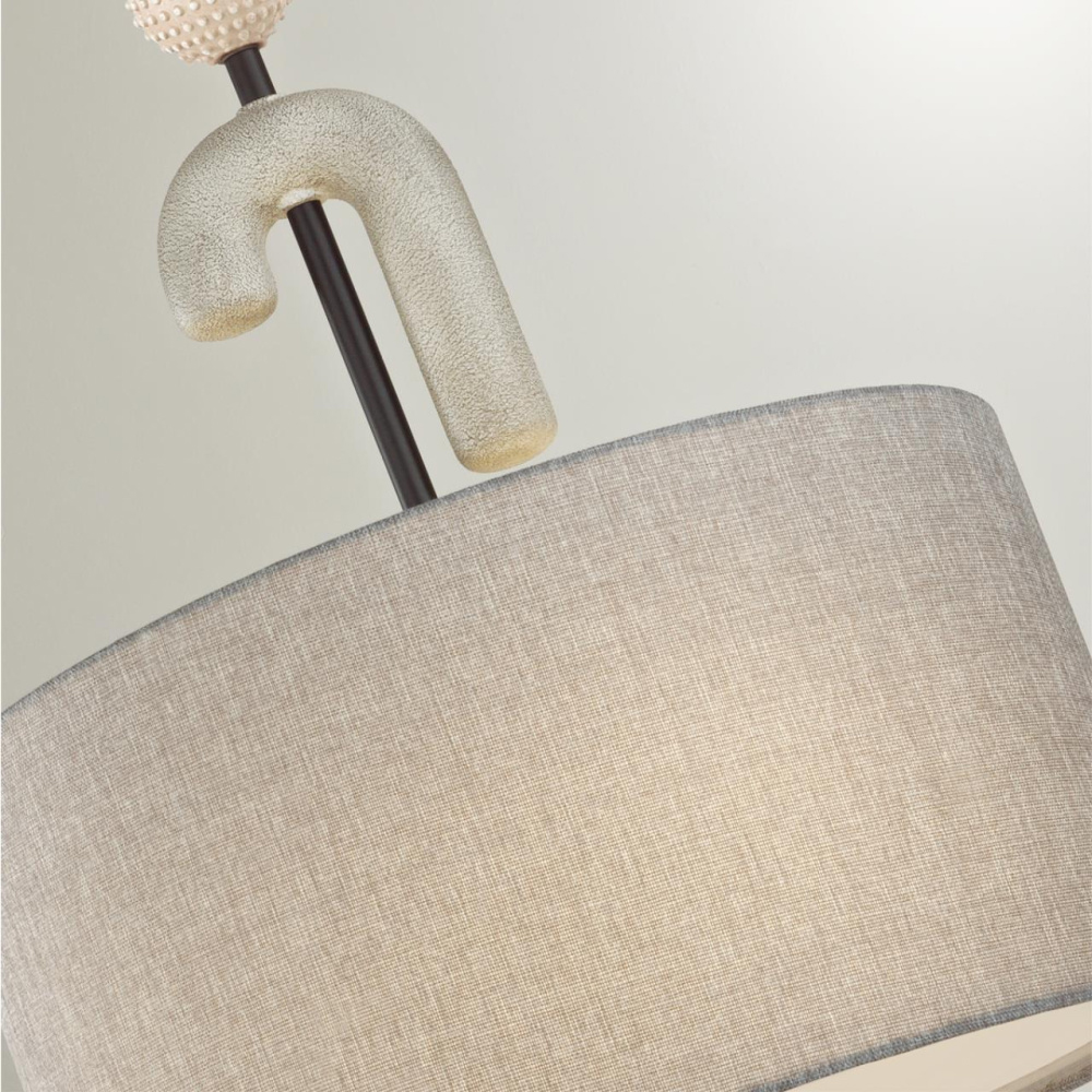 Люстра с серым тканевым плафоном Flourish