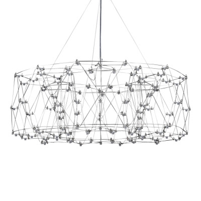Люстра с тонкой металлической конструкцией цвета хром Quasar