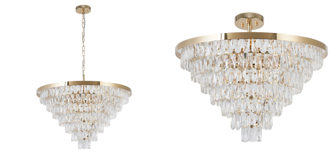 Люстра с хрустальным декором LUNET 75 см