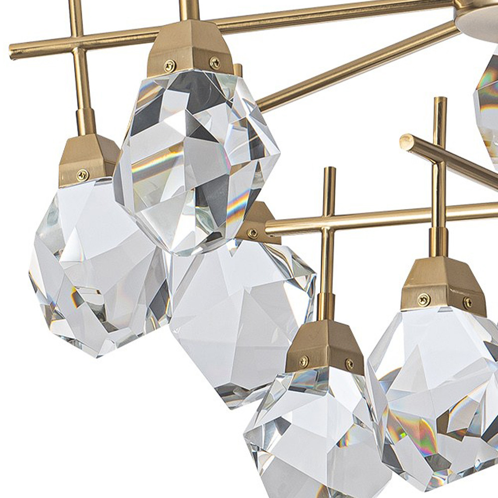 Люстра с хрустальными плафонами Esme Crystal Brass Chandelier