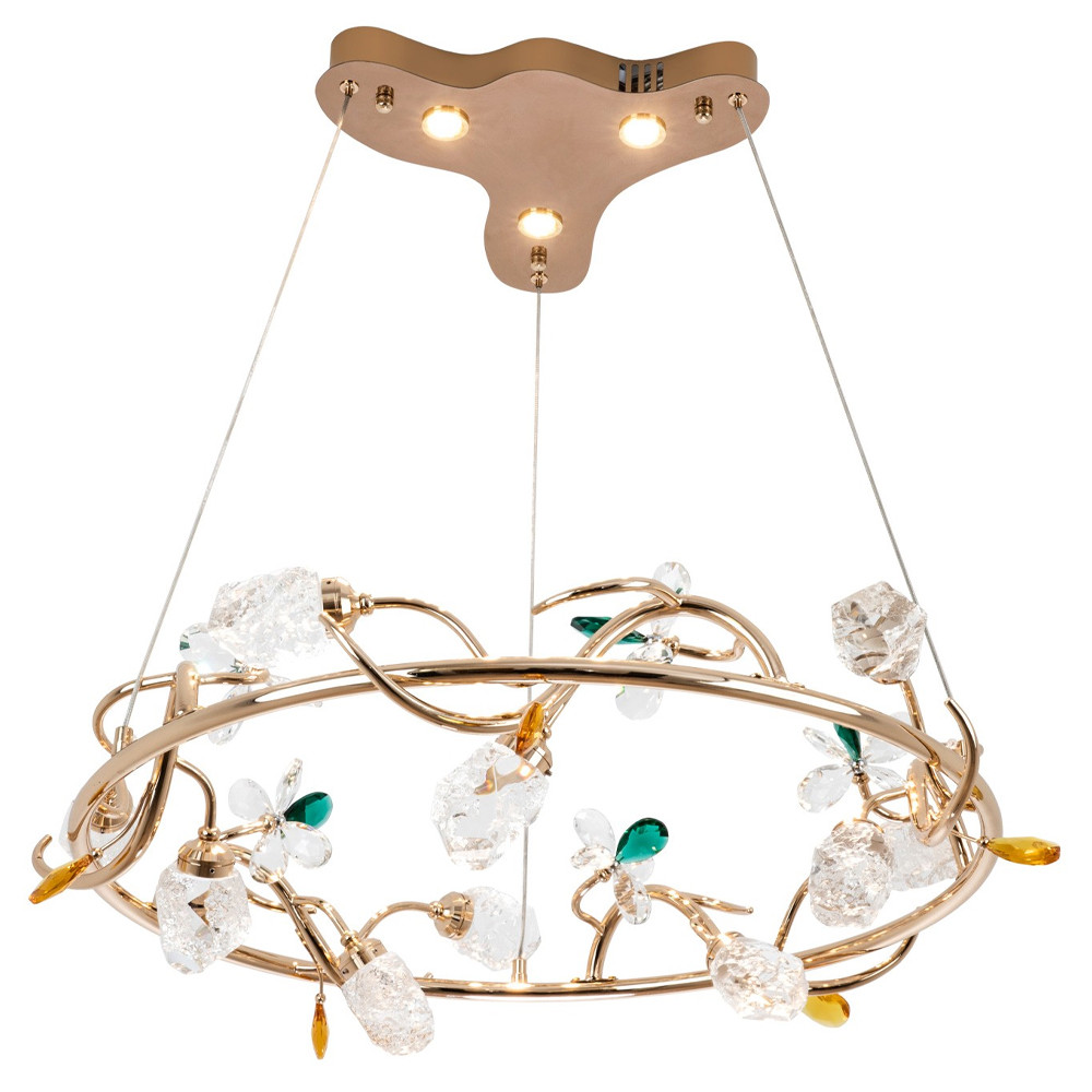 Люстра с хрустальными плафонами и декором Alvere Crystal Chandelier