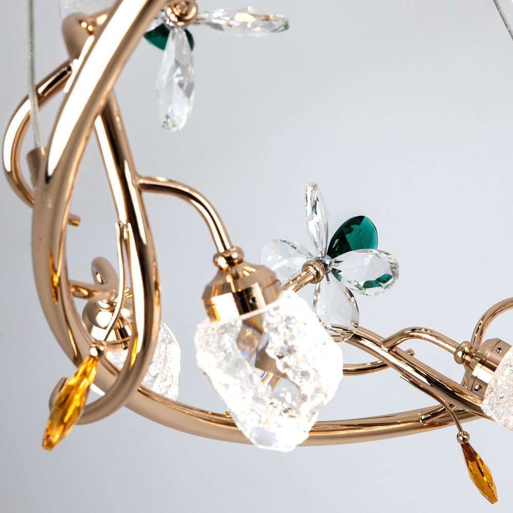 Люстра с хрустальными плафонами и декором Alvere Crystal Chandelier