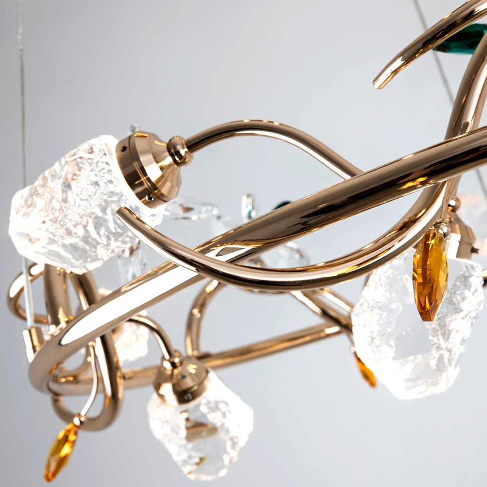 Люстра с хрустальными плафонами и декором Alvere Crystal Chandelier