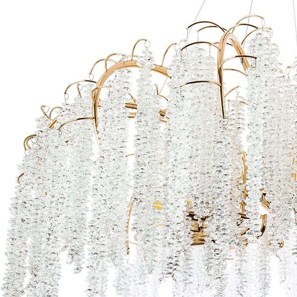 Люстра с хрустальными подвесками Bunch of Crystal Berries Gold Chandelier 12