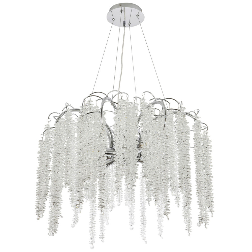 Люстра с хрустальными подвесками Bunch of Crystal Berries Silver Chandelier 8