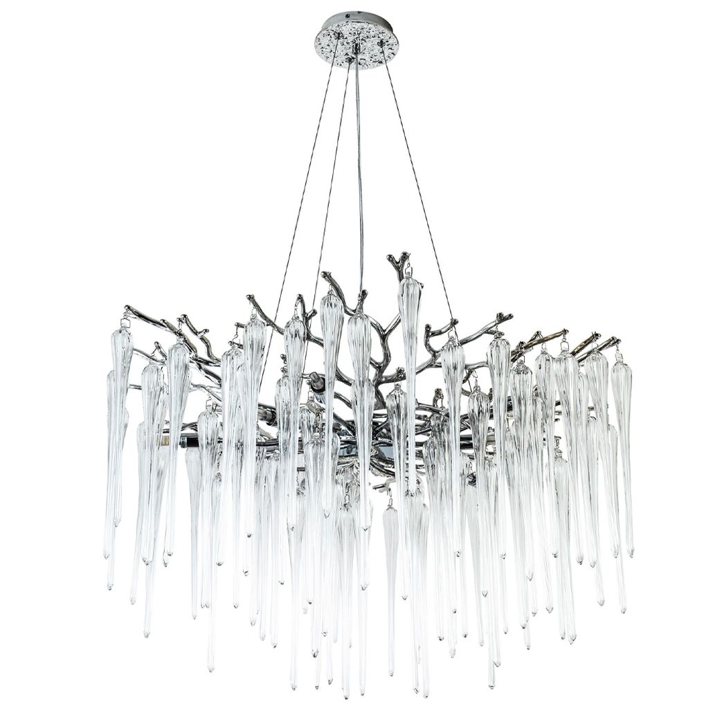 Люстра с хрустальными подвесками Frozen Drops Chandelier Chrome 10