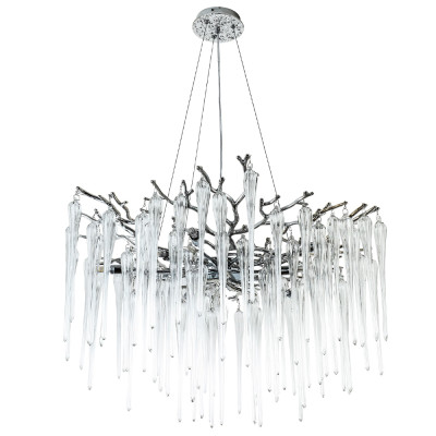 Люстра с хрустальными подвесками Frozen Drops Chandelier Chrome 10