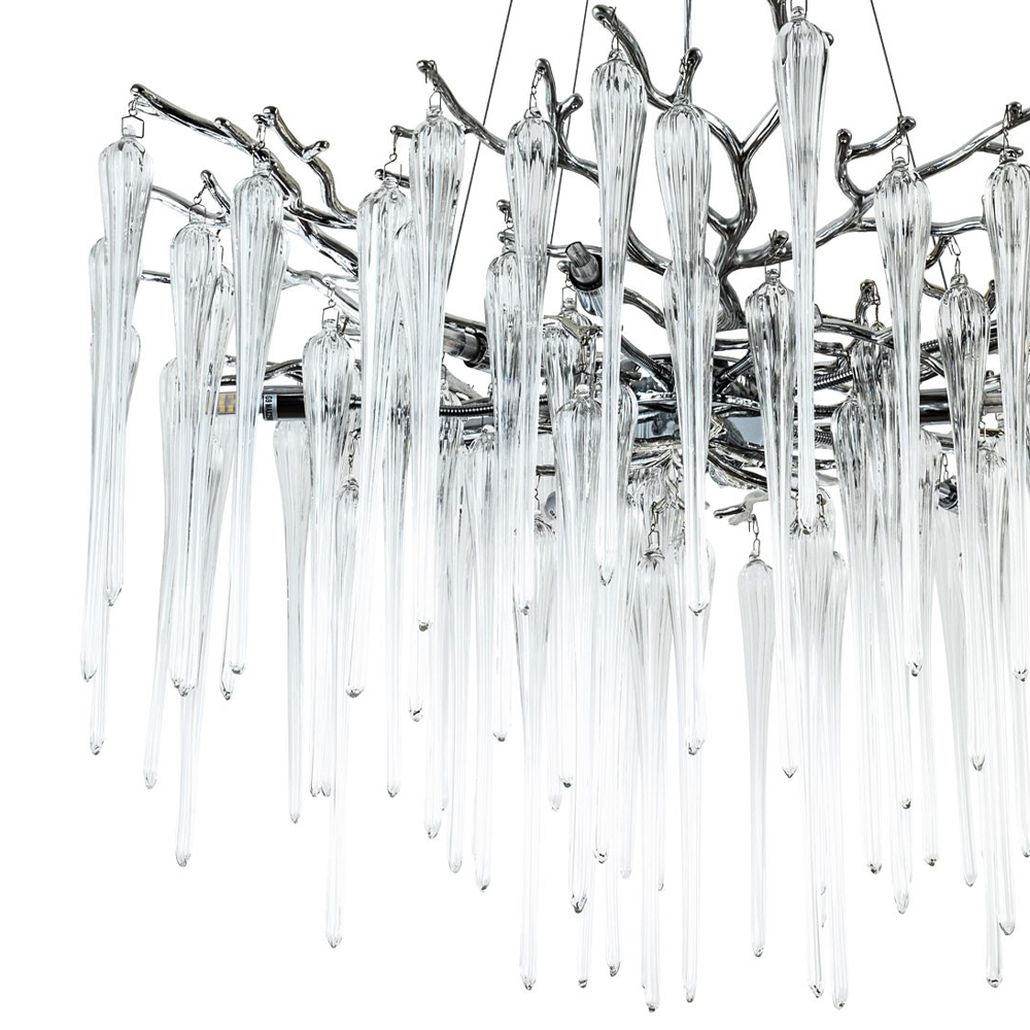 Люстра с хрустальными подвесками Frozen Drops Chandelier Chrome 10